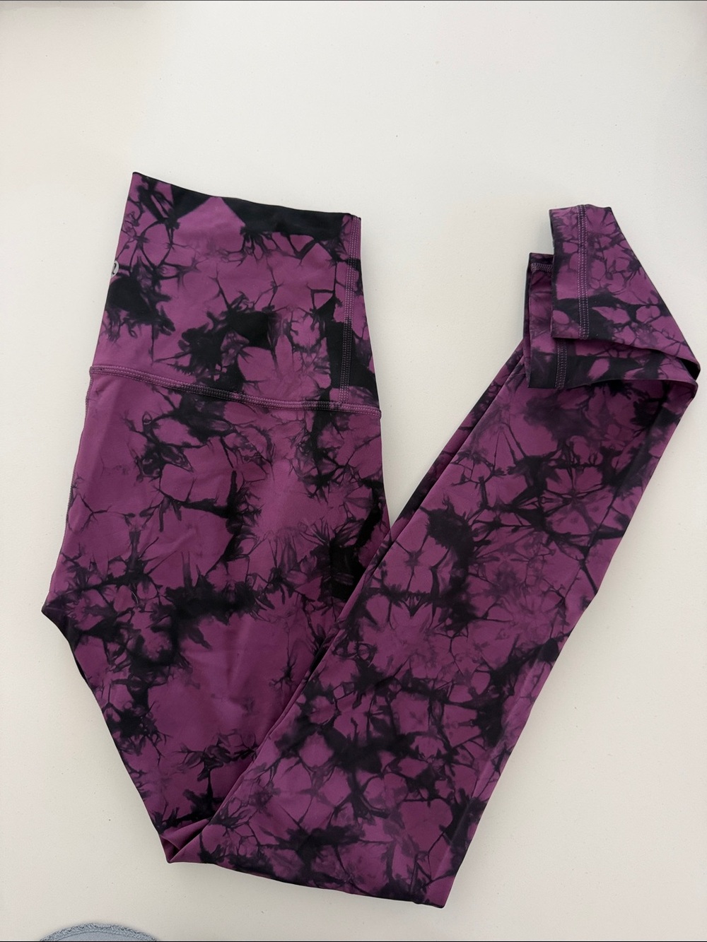 lululemon athletica Purple and Black Tie-Dye Leggings